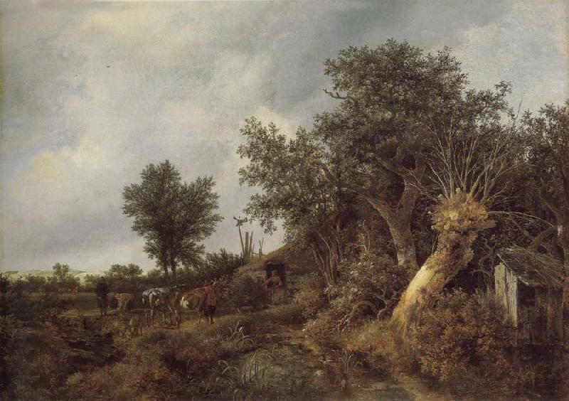 Jacob van Ruisdael Landscape with a cottage and trees